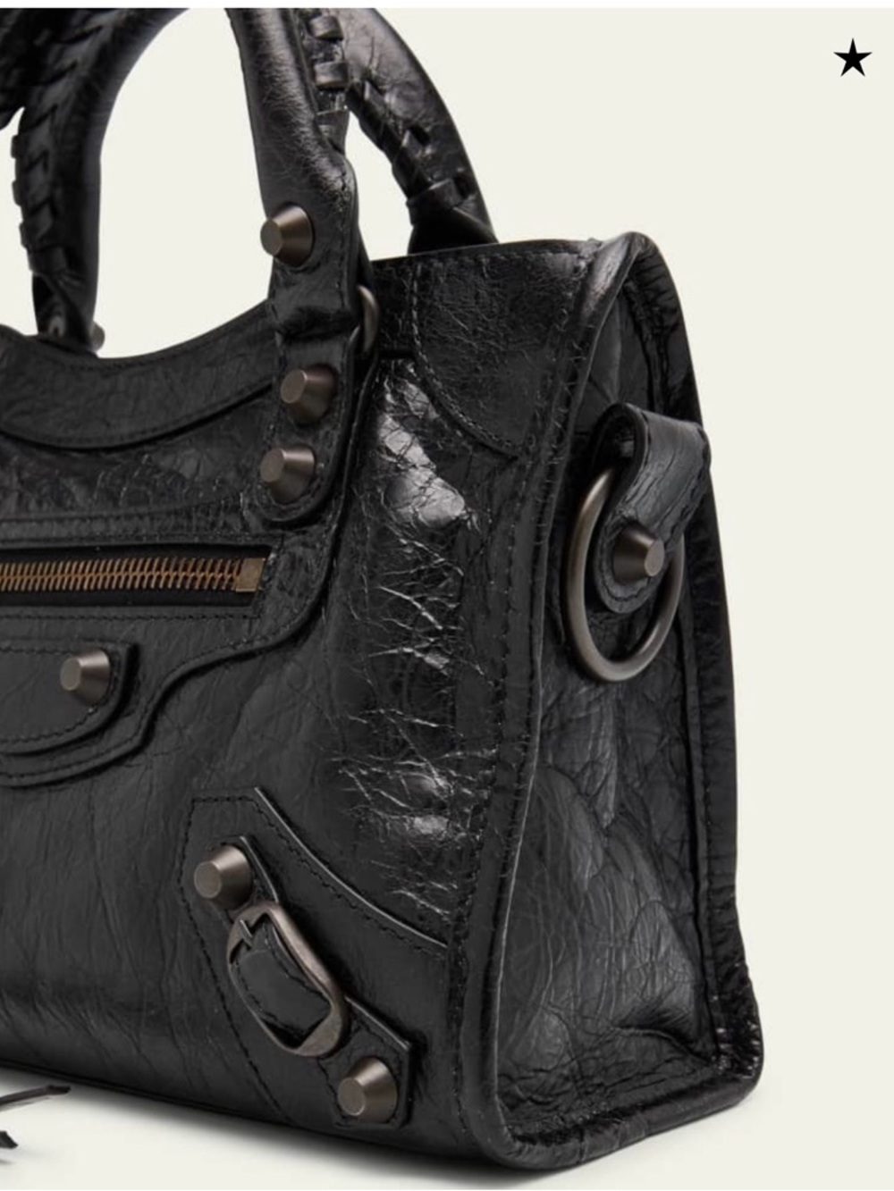 Balenciaga Mini City Satchel in Black Leather - Picture 11 of 13